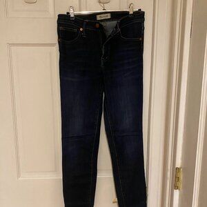 Size 25 Madewell 9" High Rise Skinny Jeans Blue
